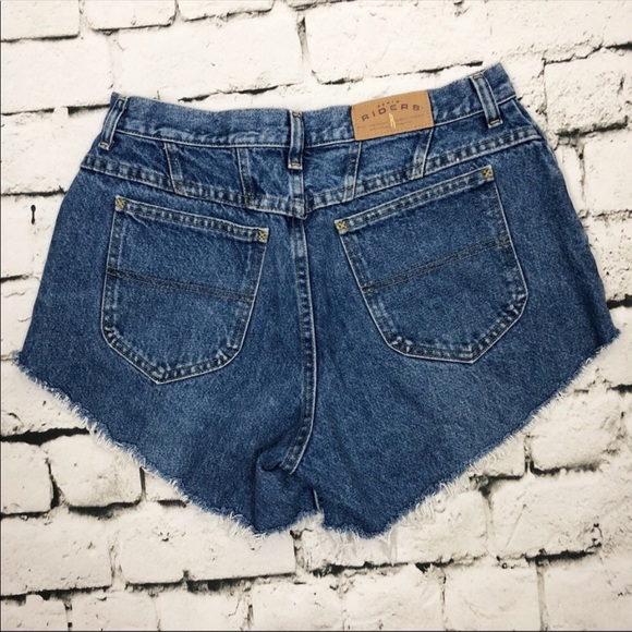 90s Vintage Riders Cut Off Denim Shorts - Picture 2 of 7